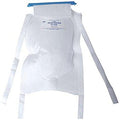 Medline Refillable Ice Bags with Clamp Closure, 3-Layer Plastic, 5 Inches x 12 Inches, Attached Ties, White, Case of 50 - size: 5" x 12"