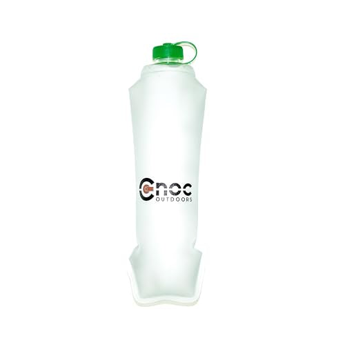 Cnoc Outdoors HydriamX Durable Collapsible 500ml Flask, 28mm Thread Narrow Mouth, Hot Liquid Compatible - color: Green, size: 16.9 Ounces