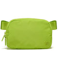 Pander Nylon Fanny Pack for Women, Two-Way Zipper Crossbody Bag - color: Grape Green