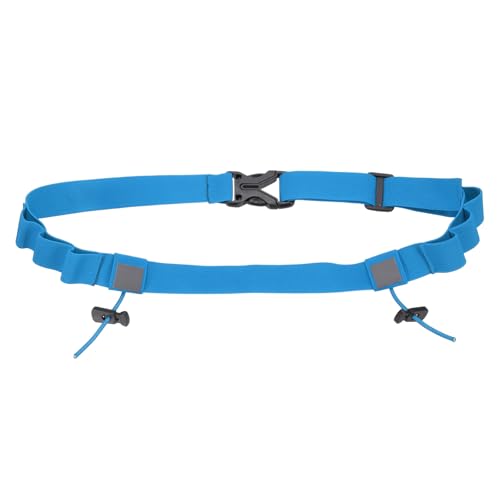 Bib Belt, Race Belt Triathlon Running Number Holder Elastic Comfortable with 6 Gel Loops, Sport Race Bib Holder 1Pcs, Sky Blue for Runners/Marathon/Cycling - color: Sky Blue