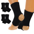 CIATBYYJ 2 Pair Kids Ankle Brace Stabilize Joints, Child Ankle Support Compression Sleeves,Knitted Ankle Support Brace Ankle Sleeve for Jogging Running Gymnast Fitness 7-12 Years Boys Girls (Black) - color: Black