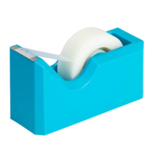 JAM PAPER Colorful Desk Tape Dispensers - Blue - Sold Individually - color: Blue, size: Pack of 1