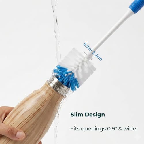Bottle Brush with Long Handle for Baby Bottle, Cup, Glass Cleaning, 4 Pack - color: 4 Pack