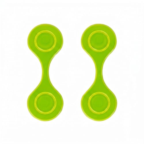 Running Reflector 2Pack 0.3oz Suede Reflective Magnet Clip, Colorful Visibility Gear for Night Cycling, Sleeves & Backpacks