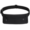 WHIPPY Slim Running Belt Fanny Pack for Women Men Elastic Runners Belt Waist Pouch Chest Bag Phone Holder Waist Pack for Running Hiking - color: 1-Black