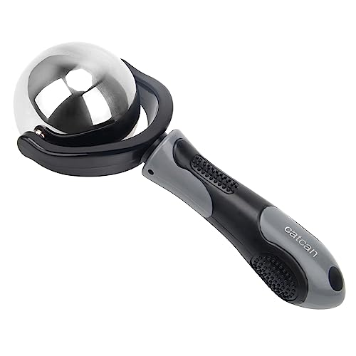 Cold Massage Roller Ball with Handle-Back Muscle Metal Ice Roller Ball Tool - color: Black
