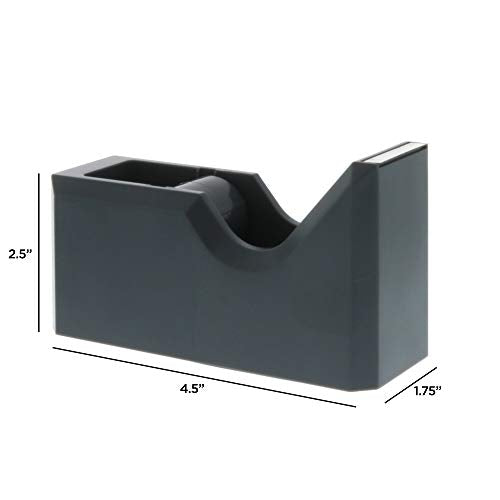 JAM PAPER Colorful Desk Tape Dispensers - Gray - Sold Individually - color: Grey, size: Pack of 1