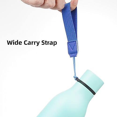 Konokyo 18 oz Insulated Stainless Steel Metal Water Bottle with Strap - color: Mint, size: 18 Ounces