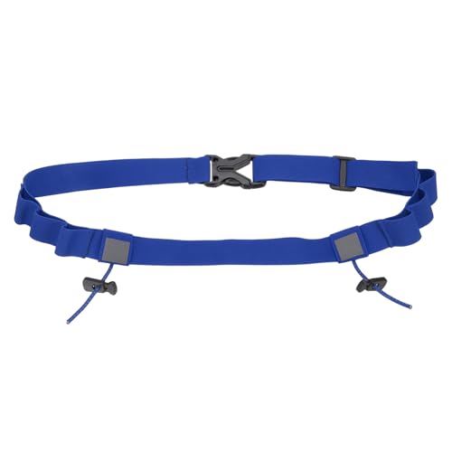 Bib Belt, Number Holder Sport Bib Holder w/ 6 Gel Loops Blue - color: Blue