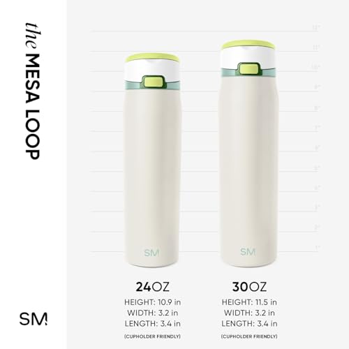 Simple Modern Water Bottle with Straw & Handle | 24oz | Cream - color: -Coconut, size: 24 Ounces