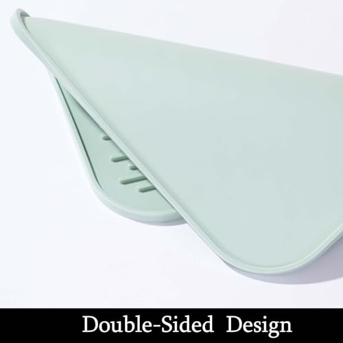 Dish Mat Silicone Dish Drying Mats Works For Drying Stemware Cocktail Glasses Silverware Pots Pans Knives and Dish Rack for Kitchen Counter Sink Bar Pads Easy to Clean (11.5" x 9.1") - color: M (11.5" x 9.1") Grey