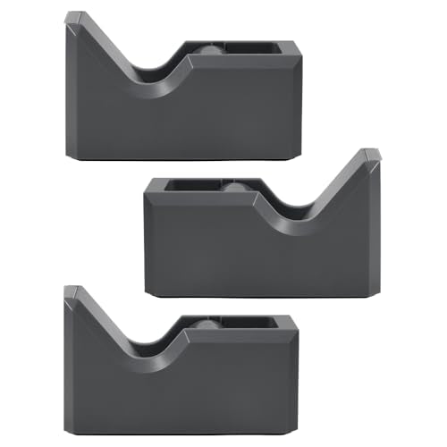 JAM PAPER Colorful Desk Tape Dispensers - Grey - 3/Pack - color: Grey, size: Pack of 3