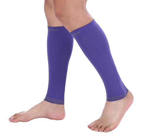 Doc Miller Compression Calf Sleeve for Men & Women, 20-30mmHg - color: Violet, size: Small REGULAR