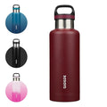 BJPKPK 32oz Insulated Water Bottle Stainless Steel Water Bottle with Handle - color: Deep Red, size: 32 Ounces