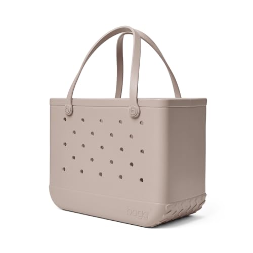 BOGG BAG Original Large Tote – 19” x 14” x 9” – Essential Bags for Beach, Pool, Boat, Sports, Tailgating, Cruise - color: Mushroom