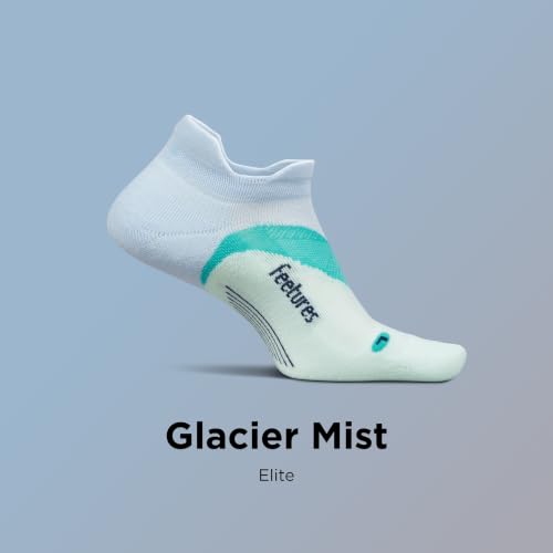 Feetures Elite Light Cushion No Show Tab Sock Wave - color: Glacier Mist (1 Pair), size: Medium