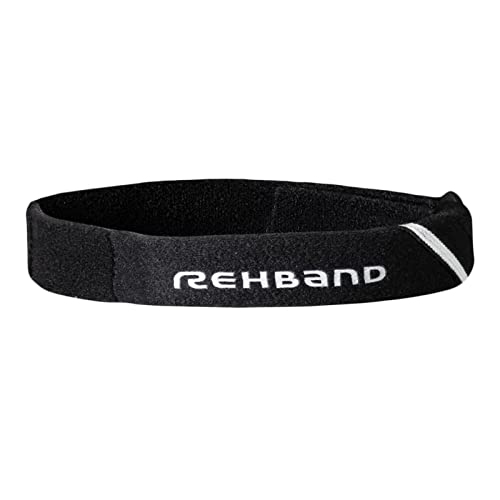 Rehband Patella Tendon Brace Sport, Patella Knee Strap with Pressure Pad, Patellar Tendon Band for Running, Soccer, Handball, Tennis, Colour:Black, Size:Large/X-Large - size: L - XL