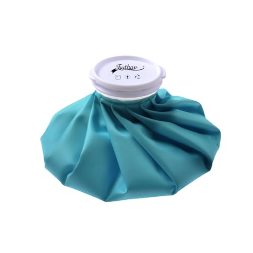 Ice Pack for Injuries Reusable, Small Ice Bag Reusable 6" Hot Water Bag for Hot & Cold Therapy, No-Leak Elastic Ice Bag for Pain Relief, Menstruation Pain Injuries Muscle Strains, Blue - size: 6", style: Blue
