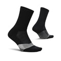 Feetures Elite Light Cushion Mini Crew Sock - color: New Black (1 Pair), size: Large