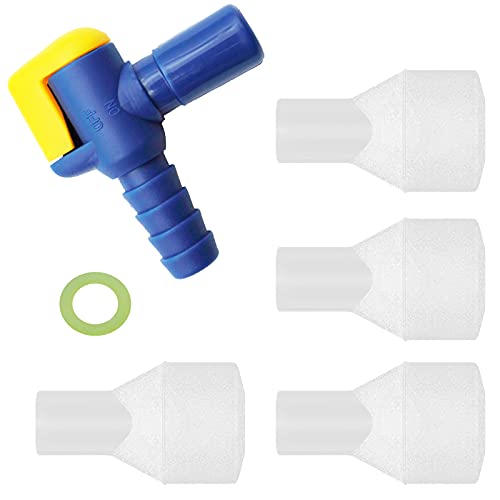 Bite Valve Replacement Mouthpiece Fit for Hydration Pack Bladder Water Backpack and Most Brands(4-Pack), with Shutoff Valve and Tube O-Ring - color: White