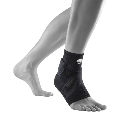 Bauerfeind Sports Ankle Support - Ankle Brace for Stabilization & Protection - Figure-8 Taping Strap - Targeted Compression - Lightweight & Durable (All Black, Large/Right) - color: All Black, size: Large/Right