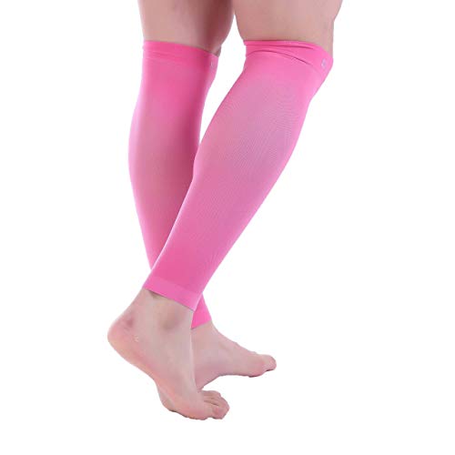 Doc Miller Compression Calf Sleeve for Men & Women, 20-30mmHg - color: Pink, size: Medium REGULAR