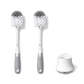 OXO Tot Baby Bottle Brush with Nipple Cleaner and Stand, Gray 2-Pack