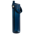 Elemental Splash 26oz Tritan Plastic Reusable Water Bottle w/Straw & Strap - color: Navy Blue, size: 26 Ounces