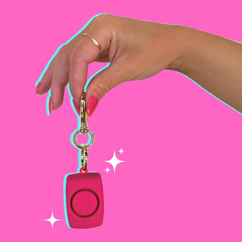 BLINGSTING Personal Safety Alarm for Women - 125 Decibel Loud Self Defense Alarm w/ Recessed Activation Button - LED Light & Keychain Clip - TSA Approved - Durable - Easy-to-Use - Pink (1 Count)