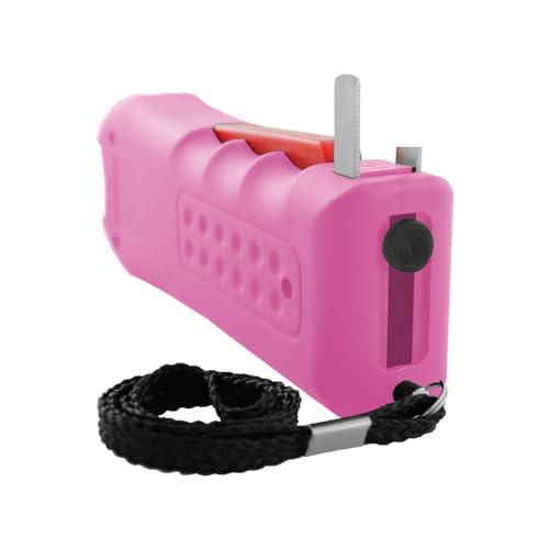 Streetwise Ladies’ Choice Stun Gun for Women - Rechargeable Device with Alarm, LED Flashlight, Safety Disable Pin & Built-in Charger - Personal Safety Tool with Holster & Lanyard - style: Pink