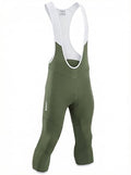 Przewalski Men's Cycling Bib Shorts 3/4 Bike Bib Pants 4D Padded - color: Army Green, size: Medium