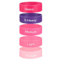 JJUNW 5 Pcs Toe Resistance Bands for Bunions, Toe Stretcher Separator Set - color: Pink