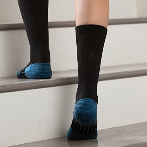 Copper Fit Unisex Crew Length Sport Socks, 2 Pair - color: Black, size: Small-Medium