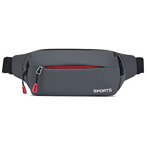 Fanny Pack Men Women Water-resistant Sports Waist Pack Small Bumbag Unisex - color: Gray