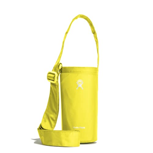 Hydro Flask Accessory Reusable Water Bottle Carrier Holder Small Packable Bottle Sling Cactus - for 12 oz, 16 oz, 18 oz, 20 oz, 21 oz, and 24 oz Bottles - Adjustable, Collapsable, BPA-Free, Non-Toxic - color: Cactus Yellow, style: Small