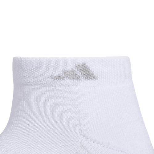 adidas Women's Cushioned Socks 3 Pairs - color: White/Clear Onix Grey/Clear Grey/4.0/Low Cut, size: Medium, style: Low Cut