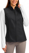Soothfeel Women's Vest with 4 Pockets Lightweight Jacket Hiking Travel - color: Black, size: Large
