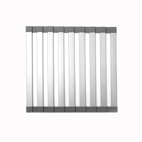 Mistifi Over-Sink Roll-Up Dish Drying Rack,Aluminum