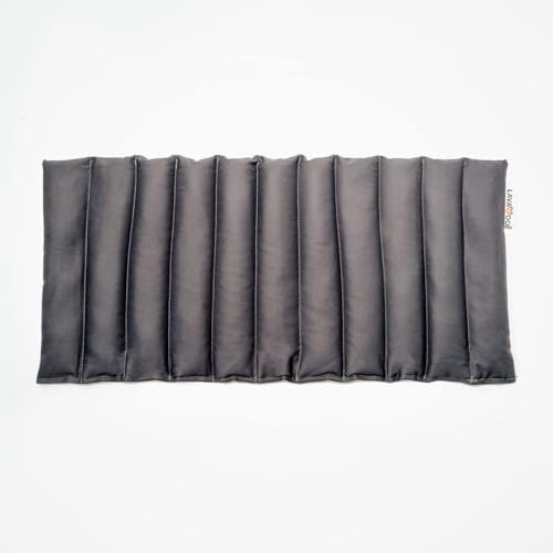 Full Back Microwave Weighted Heating & Cooling Pad | Filled with Real Lava Sand | for Neck, Shoulder, and Back Pain Relief | Weighted Heat Pack for Aches, Unscented | Made by Lavayoo (Black) - size: Full Back
