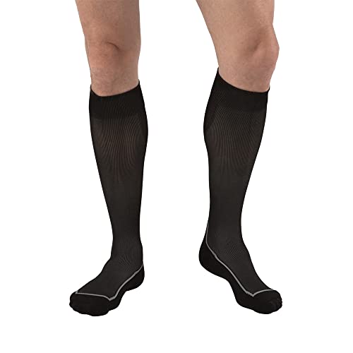 JOBST Sport Compression Socks, 15-20 mmHg, Knee High - color: Black/Cool Black, size: X-Large (1 Pair)