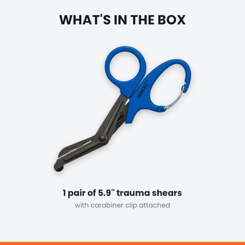 Small Trauma Shears with Clip, Nurse Bandage Scissors (Brown, 15cm) - color: Brown, size: 15cm