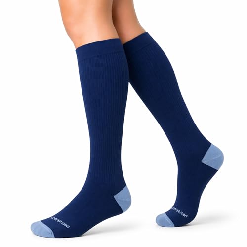 CopperJoint Compression Socks Women & Men, 15-20 mmHg, XLarge - color: Blue, size: X-Large