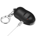 Rechargeable Personal Alarm, 130dB SOS Safety Alarm,LED Light, Security Siren Keychain for Women and Elderly,Security Siren Keychain ,Self Defense Alarm (Black) - color: Black