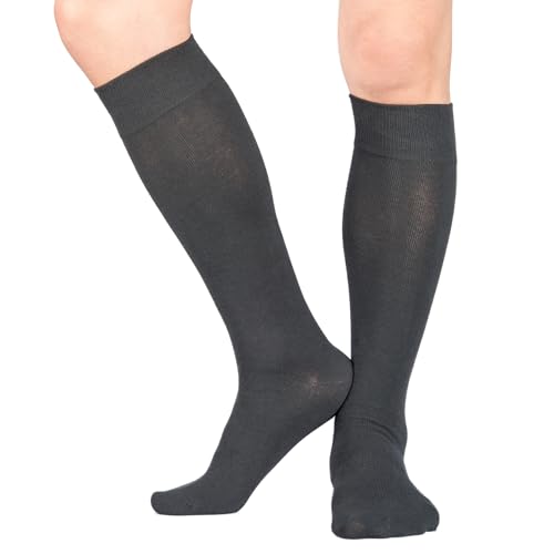 3 Pairs Men's Knee-High Dress Socks - color: Navy - 3 Pairs, size: 7-12 Tall