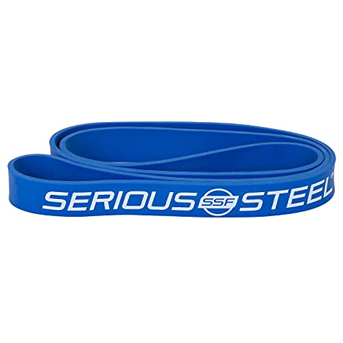 Serious Steel Fitness 32" Resistance Training Bands (Portable Exercise Band System Training Bands- Great for Individuals Under 5'10") - color: #3 Blue (25-80 lbs.)