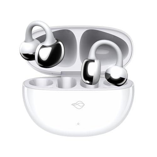 SORA Open Ear Clip Earbuds 4.6g ENC Bluetooth 5.4 Work & Sports - color: White