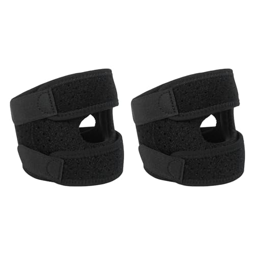 Luwint Patellar Tendon Support Strap with Gel Pad, Adjustable Knee Brace for Men and Women Knee Pain Relief, Arthritis, Sports (Black) - color: Black