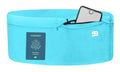 StashBandz Running Belt, Money Belt, 4-Pocket Phone Holder with Zipper - color: Aqua, size: Small