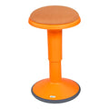 ECR4Kids Sitwell Wobble Stool with Cushion, Adjustable Height, Active Seating, Orange - color: Orange