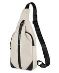WATERFLY Medium Crossbody Sling Backpack Anti Theft Backpack for Traveling Chest Shoulder Bag - color: White(medium)